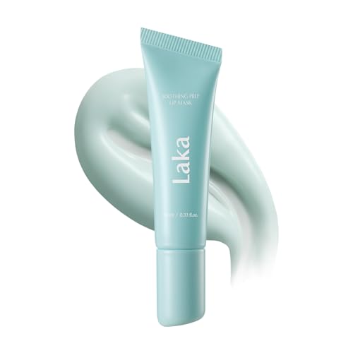 Laka Soothing Prep Lip Mask Gentle Peel-Off Lip Mask for Dead Skin & Flakes Cooling Korean Lip Care for Makeup Prep K-Beauty 0.33 fl.oz