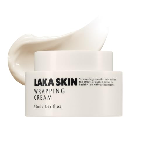 Laka Skin Wrapping Cream, PDRN Ceramide Moisturizer for Dewy Glass Skin, Skin Barrier Hydration, Non Comedogenic Tested, Korean Skincare, 1.69 fl.oz