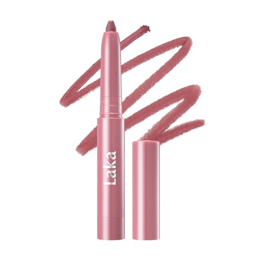 Laka Lip Liner - Smooth & Blendable Soft Matte Lip Contour Pencil for Shaping & Overlining Lips Waterproof Formula, Oil-Cleanse Off, Long-Lasting Wear #02 Suede Pink (Cool Nude Pink)
